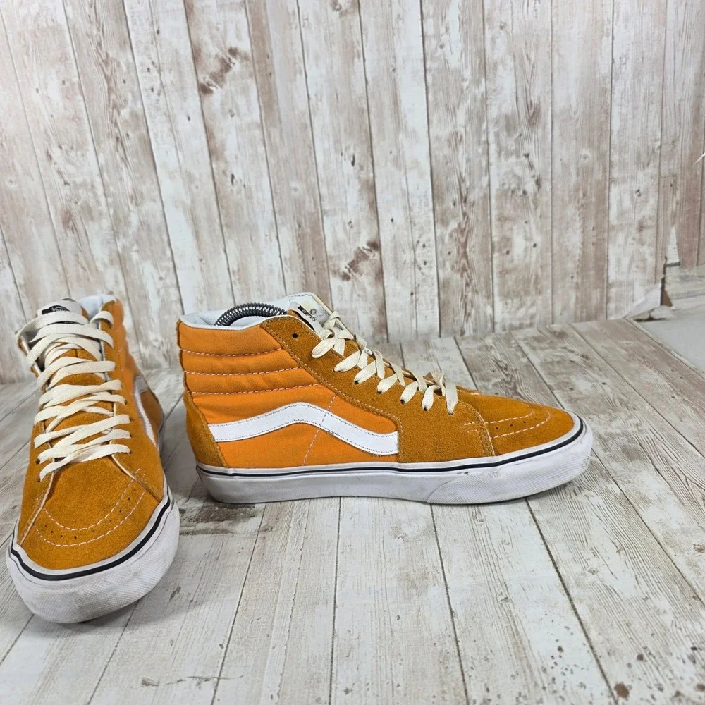 Vans Sk8 Hi Orange‎ Suede High Top Sneakers Women's 9.5